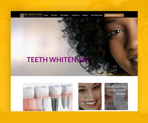 wordpress development dental clinic